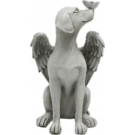 Statuetta di cane con ali d'angelo (1/5)