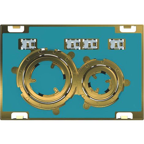 Placca Geberit Sigma50 Round Personalizzabile / Ottone Doppio Tasto  115.652.00.1 Ottone (1/3)