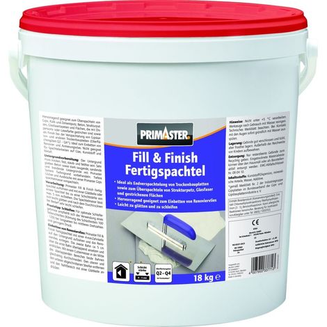 Primaster Fertigspachtel Fill & Finish 18 kg Innen Spachtelmasse Spachtel Masse