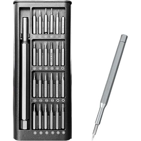 25 in 1 Precision Screwdriver Kit, Mini Screwdriver, Tool Set with Torx T2 T3 T4 T5 T6 T8 T9 T10, Hex H1.5/H2.0, Men's Gifts, for Laptop, Glasses, Watches, Bike (1/5)