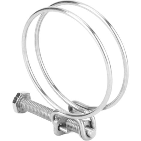 Diamwood Collier de Serrage Ø100 mm Double Fil - Acier Zingué Résistant - Idéal pour Tuyaux Flexibles d'Aspiration - Fixation Sécurisée, Rapide et Durable - Compatible Ateliers, Machines, BTP (1/3)