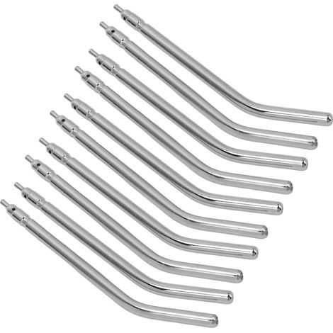 Lot de 10 embouts de seringue air/eau dentaires en acier inoxydable pour le nettoyage des dents et le nettoyage des dents par pulvérisation d'air et d'eau sur fauteuil dentaire (1/5)