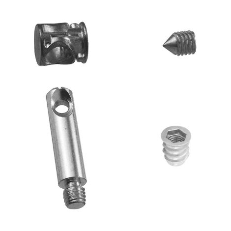 Kit 50 Pièces - Raccords Complets Pour Assemblage de Meubles - Baril 10mm. + Goujon M6 + Tirant + Douille (Tirant L. 45 mm.)