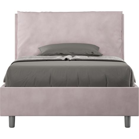 Letto 1 Piazza E Mezzo 120x210 cm Senza Rete Imbottito in Microfibra Antea Large Glicine (1/5)