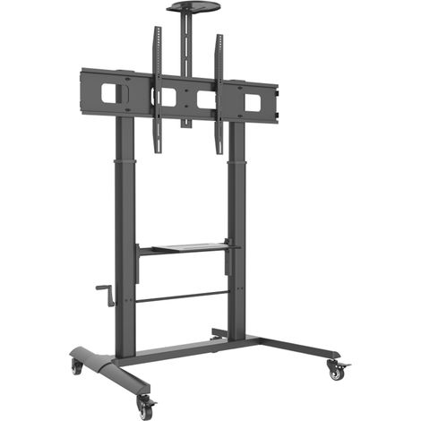 Supporto a Pavimento Regolabile per TV da 52'' a 110'' in Nero (1/5)
