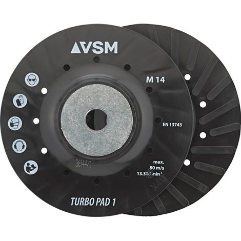 VSM Stützteller M14 mit Kühlrippen, 180 mm (1/2)
