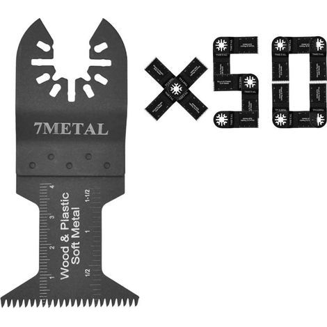 50-piece universal multi-tool saw blades compatible with Bosch, Dremel, and Fein (1/4)