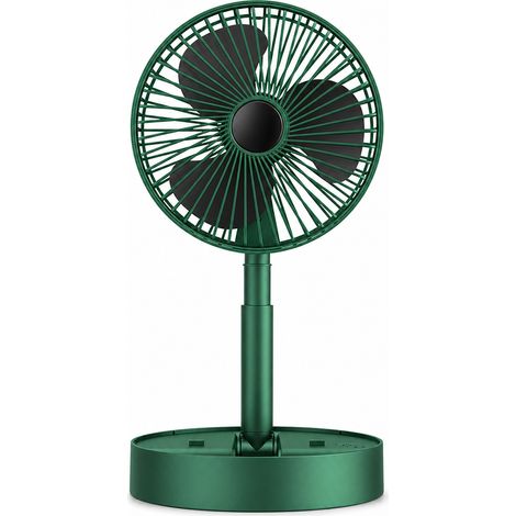 Ventilatore USB portatile pieghevole ricaricabile 3 velocità verde (1/5)