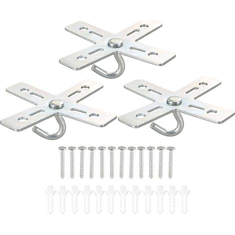 Plafond Crochet Trousse Croix Désign Métal Plaque Support Cintre Support Plafond Ventilateur Luminaire Accrochage luminaire Lustre (1/5)