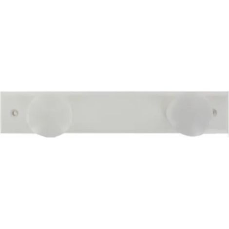 Percha de madera de haya blanca con 2 cabezas, W 225 x H 42 x D 60 mm