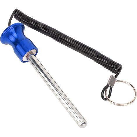 Goupille de sécurité pour colonne de poids de musculation avec cordon, accessoire de fitness et d'entraînement, bleu, 10 mm x 100 mm (1/5)