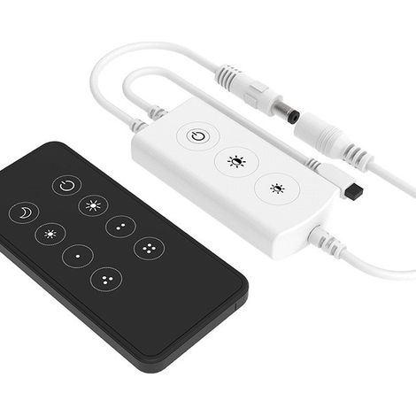 Variateur LED à tension constante 5-24 V CC, 1 canal  5 A, WiFi + IR, 3 boutons, F1-D(WT) + RC1