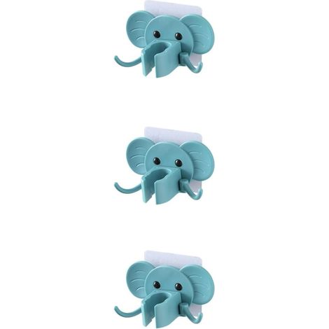 Lot de 3 supports de pommeau de douche éléphant en carton, pour pommeau de douche à main, en ABS avec une bonne capacité de charge. (1/5)