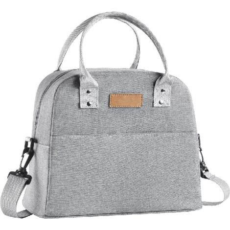 Bolsa térmica práctica para el almuerzo, ideal para el trabajo y el tiempo libre - Gris