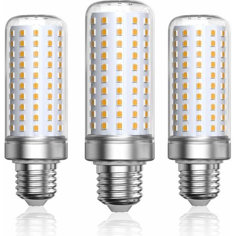 LED Bulb E27 Warm White 3000K, 1800LM, Equivalent to 200W Halogen Bulb, LED Mas Bulbs E27 for Living Room, Chandelier, Porch (Non-Dimmable, Pack of 3) (1/5)