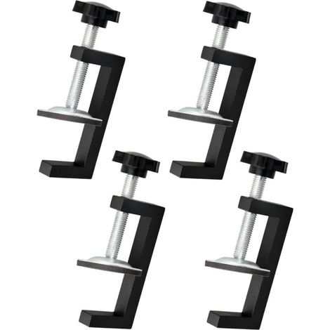 4 Pièces Serre Joint Kit, Plage de Serrage 10-57mm Pince G Réglable, Serre Joint Menuisier Clip de Fixation, Outils Accessoires pour Pince de Table, Convient pour la Fixation Du Bois, Des Tables
