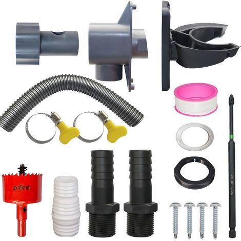 Kit de Dérivation pour Récupérateur d'eau Pluviale - Pièces de d'eau pour Toiture,Système De Collecte d'eau De Pluie - pour Gouttière de Jardin Extérieur Maison 70-110 mm Terrasse et Pelouse (1/5)