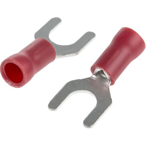 Cosse à fourche à sertir RS PRO Isolé, Rouge 16AWG 1.5mm² 22AWG 0.5mm²