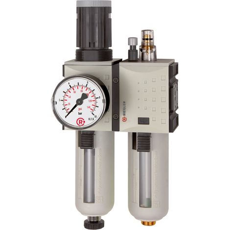 Riegler Wartungseinheit 2-tlg. »FUTURA«, PC, BG 1, G 3/8, 0,5-16 bar, HA (1/4)