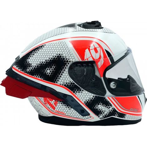 LAZER RAFALE SR EVO Pixel Motorradhelm (Farbe Weiß - Schwarz - Rot) L