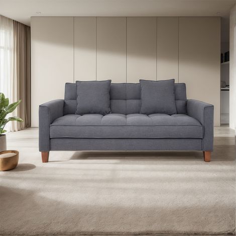 3 Seater Sofa Modern Fabric Sofa Couch Upholstered Sofa Settee (1/5)
