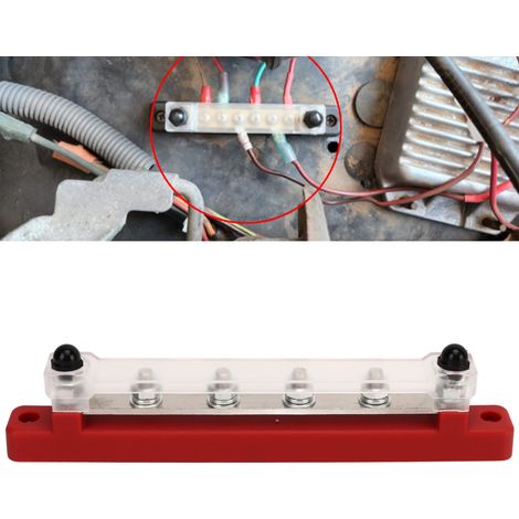 DC12V-48V 150A Sammelschiene für Wohnmobil/Boot, Hochstrom-M6-Anschlussklemmen, 6-poliger Verteilerblock (CP-3121-01/02), rot (1/5)