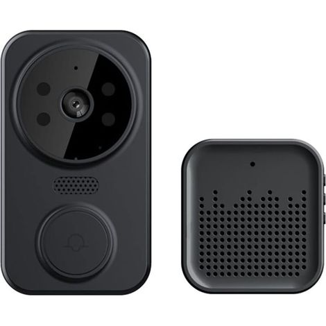 Videoportero inalámbrico con control remoto, timbre con conexión Wi-Fi, timbre exterior inalámbrico, cámara, campanilla, intercomunicador de audio bidireccional, visión nocturna, control mediante la a