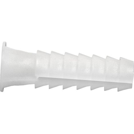 Pack de 100 unités de cheville plastique blanche 8 mm