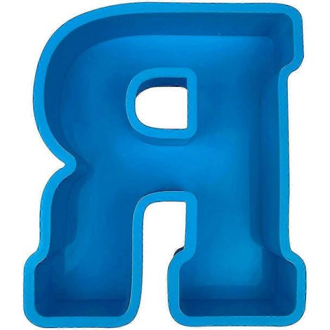 Moule à gâteau alphabet, lettre anglaise en silicone, lettre R en 3D (1/3)