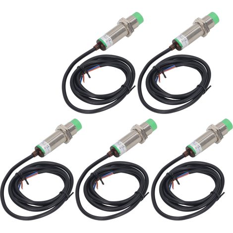 M18x1 2-Draht-Näherungssensor, normalerweise offen, 5 Stück, Ansprechfrequenz 68 Hz, induktiver Detektor für Wechselstrom 90–250 V (1/5)