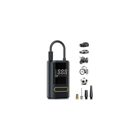 Pompe à air électrique portable  – Compresseur sans fil 150PSI – Écran LCD – Gonflage rapide pour voiture, vélo, moto, ballons-