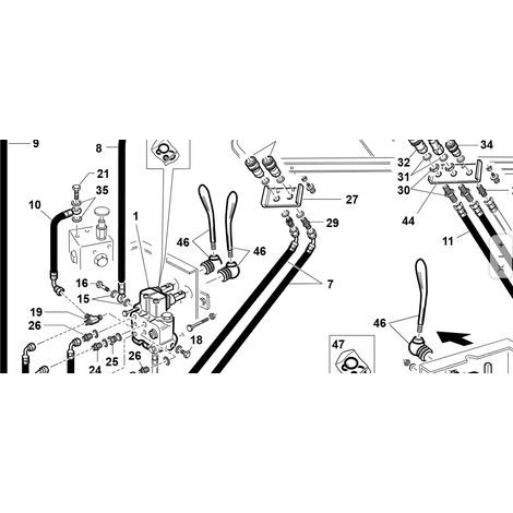 DISTRIBUTORE COMANDO SOLLEVATORE ANT ORIGINALE KUBOTA GIANNI FERRARI 91001000011