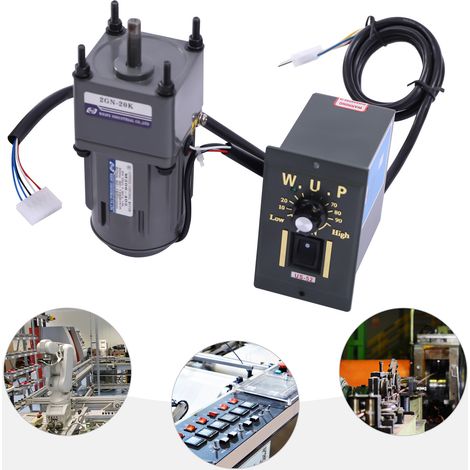 220V Getriebemotor Elektromotor 1400RPM Drehzahlregler Stufenlos Einstellbare DE