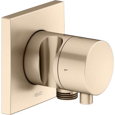 Valvola di intercettazione/deviatore a 2 vie IXMO DN 15, UP, con maniglia IXMO Rosone comfort, quadrato bronzo spazzolato KEUCO (1/2)