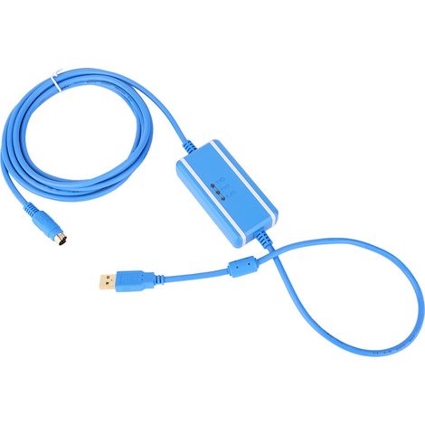 Câble de programmation compatible avec les automates programmables Mitsubishi série FX : câble de téléchargement de données de communication USB-SC09 FX (1/5)