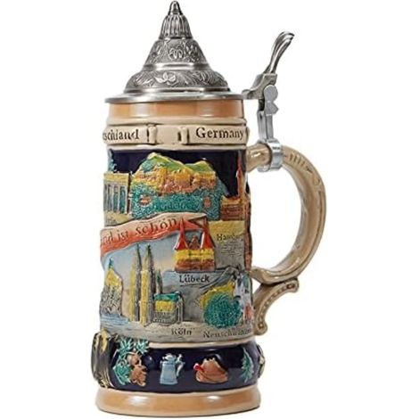 Viking Tankard German Beer Mug Ceramic (1/5)