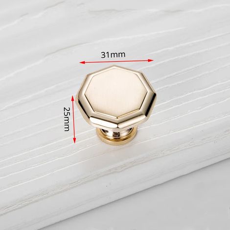 Ensemble de 2 pièces : poignées de porte couleur or champagne, poignées de meuble en alliage de zinc, boutons de tiroir, quincaillerie de style européen