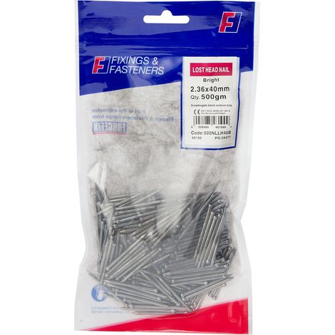 Forgefix Lost Head Nail Bright Finish 40mm - 500g