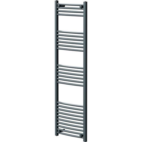 Marco Anthracite 1600mm x 500mm Curved Heated Towel Rail (1/5)