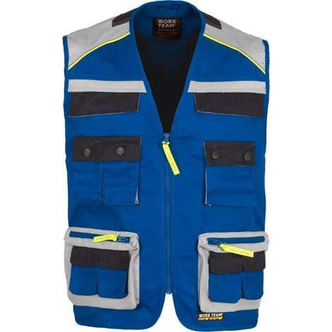 Chaleco tipo safari multibolsillos WORKTEAM Future WF5854