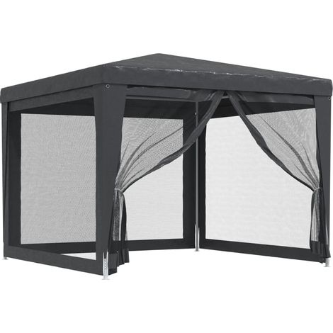 Maison Exclusive - Partyzelt mit 4 Mesh-Seitenwänden Anthrazit 3x