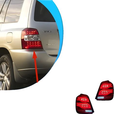 Set di luci posteriori a LED, design resistente, compatibile con Toyota Highlander 2001-2007, un set di luci posteriori (1/2)