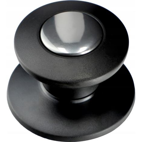KADAX Topfdeckelgriff, aus Kunststoff und Edelstahl, 1 Stück, Schwarz-Silber (1/5)