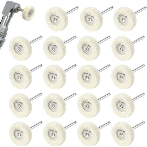 20 Stück 25 mm Polierscheibe für Bohrmaschine, Wollpolierpad, Bohrzubehör (1/5)