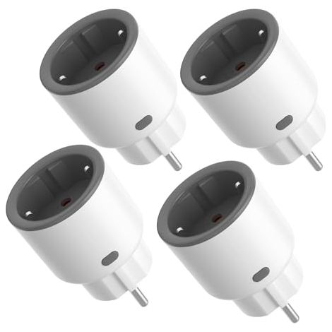 SONOFF S60ZBTPF Enchufe Inteligente Zigbee - Control Remoto, Monitor. Energía, Timer, Protec. Sobrecarga, Repetidor Zigbee, eWeLink-4 Pack