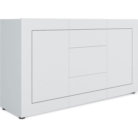 Madia 2 ante/3 cassetti 150x40x83,5 cm Elios bianco lucido