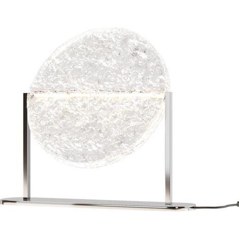 Maytoni Mangata Lampada da tavolo moderna a LED integrata dimmerabile cromata 3000K 250lm con paralume in acrilico (1/5)