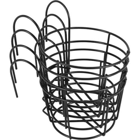 4 PièCes Garde-Corps Suspendus JardinièRes Porte-Pots de Fleurs Plante Fer Supports ClôTure MéTal en Pot Support Monté Balcon Paniers