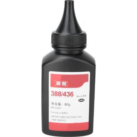 flacon de 100 g (3,5 oz) de poudre de toner de recharge compatible avec les imprimantes HP P1008, M1213, M1136, M1216, P1106, P1107 et P1108 (1/5)