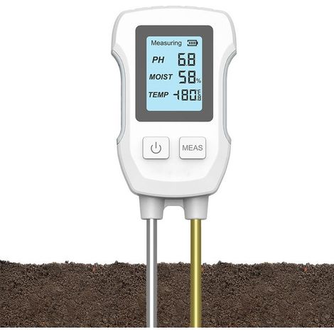 Medidor de suelo de doble sonda, pantalla digital de alta precisión para pH y humedad del suelo, medidor de tierra para macetas, 1 unidad. (1/5)